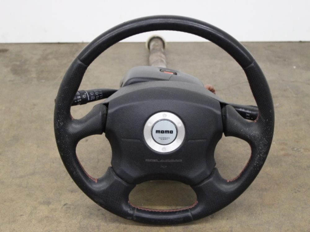 JDM SUBARU STERRING WHEEL & COLUMN BAR W/IGNITION CYLINDER: Image 3