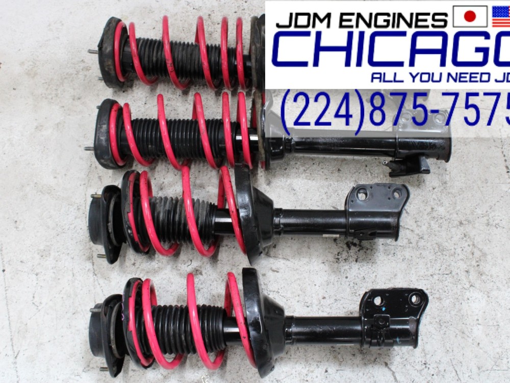 2003-2008 JDM Subaru Forester STI SG9 OEM KYB Struts Shocks Suspensions 5×100 Set