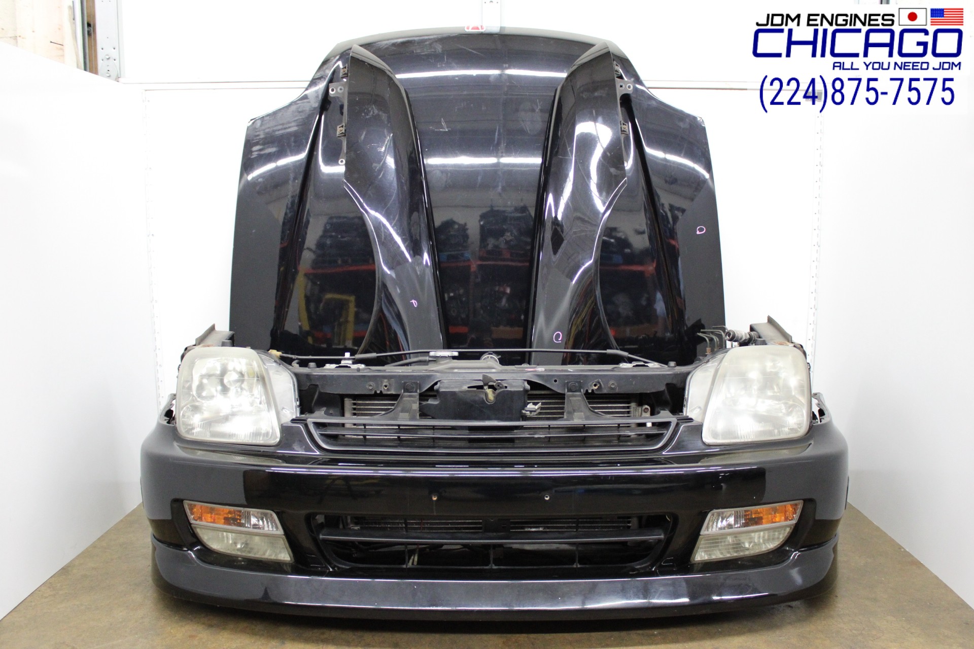 JDM 1997-2001 HONDA PRELUDE FRONT END NOSE CUT CONVERSION BLACK